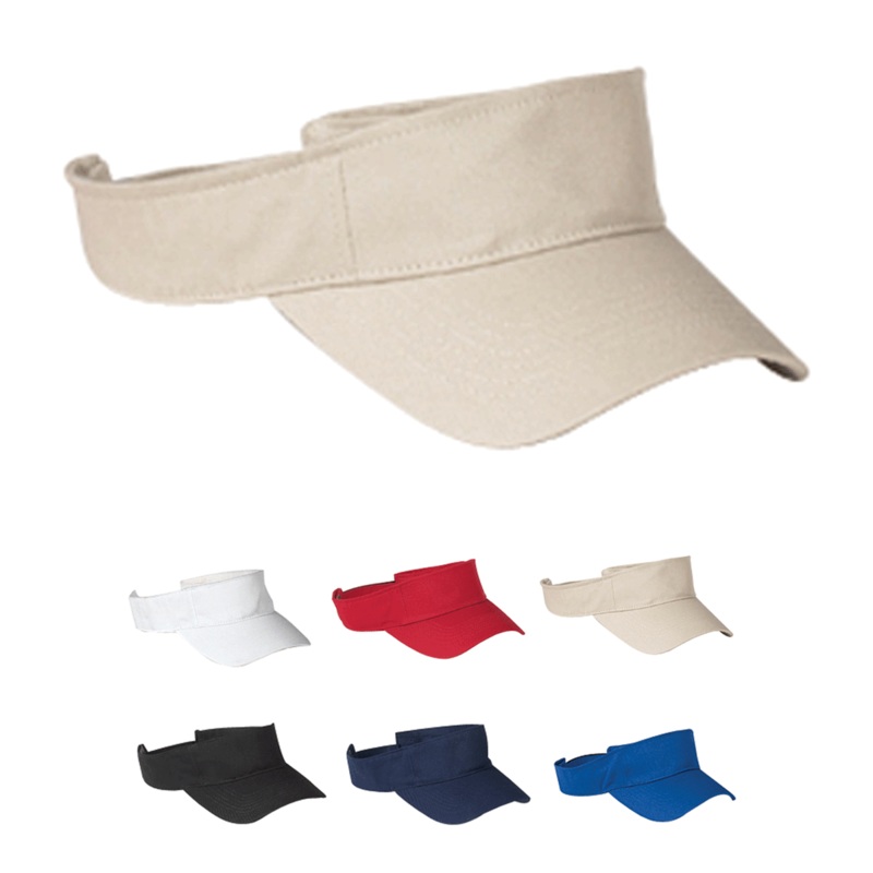 Big Accessories BX006 Cotton Twill Visor Black