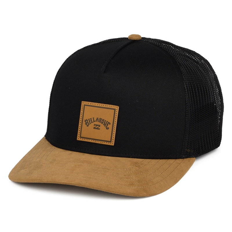 Billabong Hats Stacked Trucker Cap – Black-Tan Adjustable