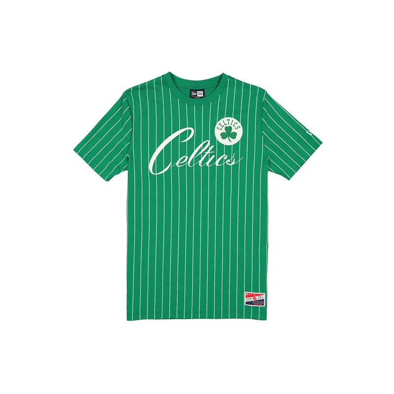 Boston Celtics Throwback Pinstripe Wordmark T-Shirt S