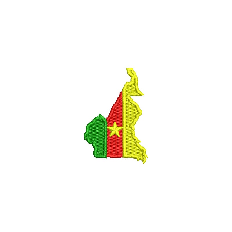 Cameroon Map Flag Default Title One Size