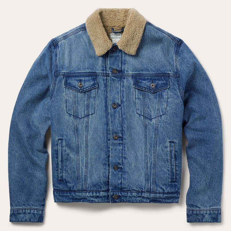 Denim Sherpa Jacket Blue S