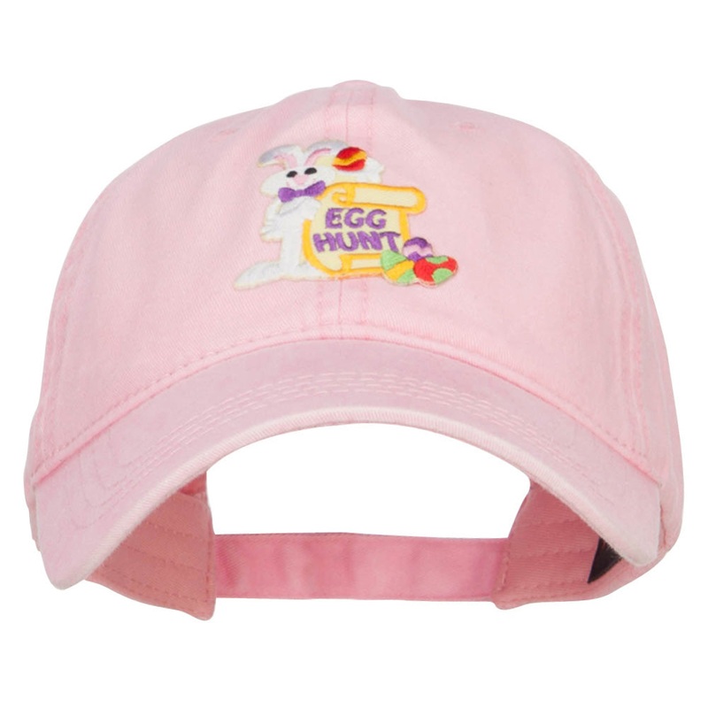 Easter Bunny Egg Patched Washed Cap Pink One Size
