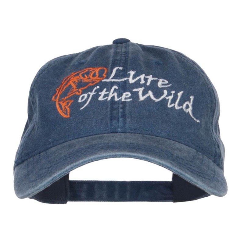 Lure of the Wild Embroidered Washed Cap Navy One Size