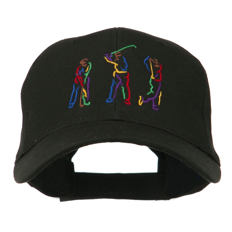 Men’s Golf Sequence Embroidered Cap Black One Size
