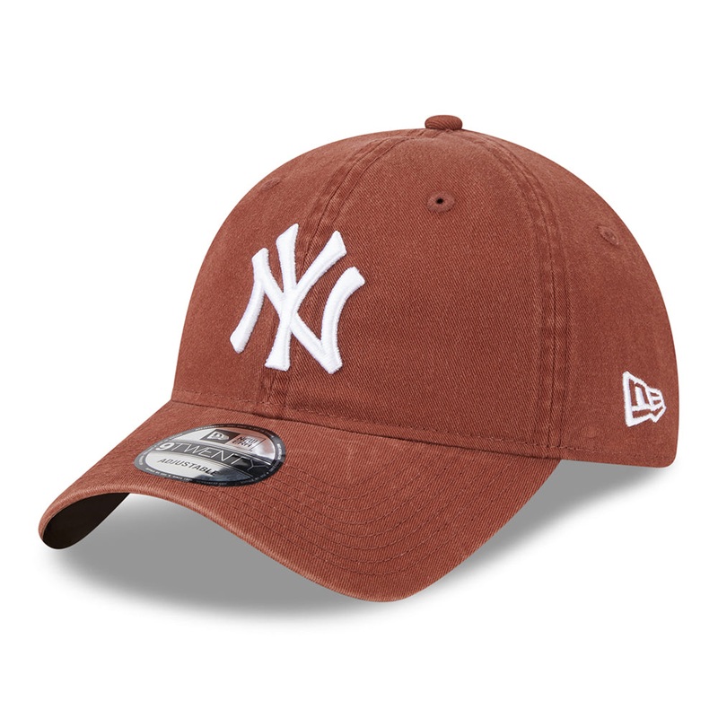 New Era 9TWENTY New York Yankees Baseball Cap – MLB League Essential – Bark-White Adjustable