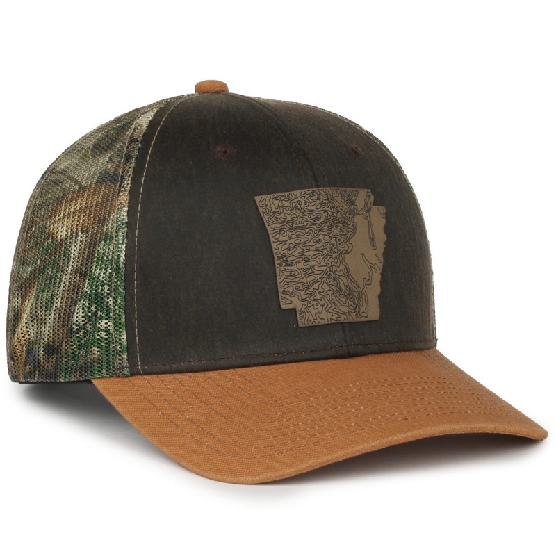 Outdoor Cap HPC-615M Rugged Trucker Cap with Camo Mesh Back Brown/Kryptek Highlander/Brown