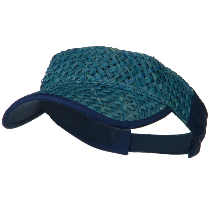 Straw Trucker Visor Natural One Size