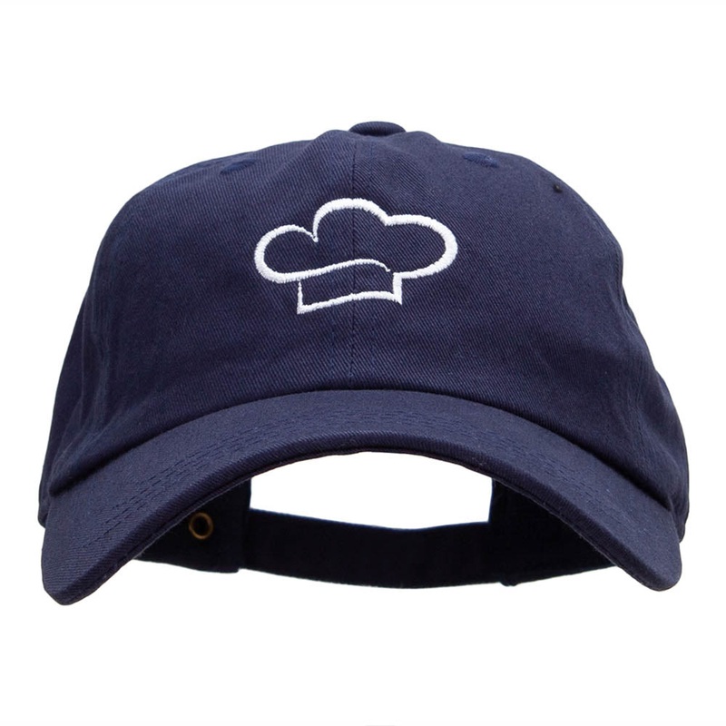 The Chef Hat Helmet Embroidered Washed Cap Navy One Size