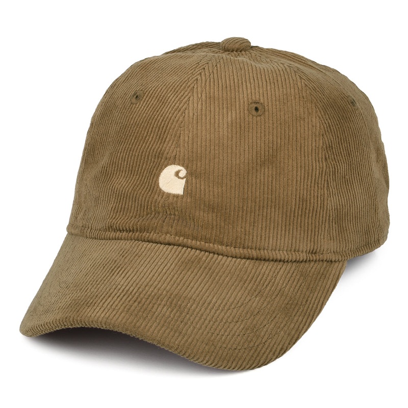 Carhartt WIP Hats Harlem Corduroy Baseball Cap – Brown-Light Brown Adjustable