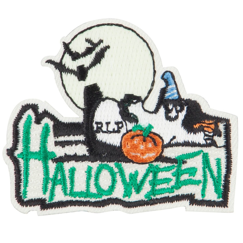 Glow in the Dark Halloween Patches Green One Size