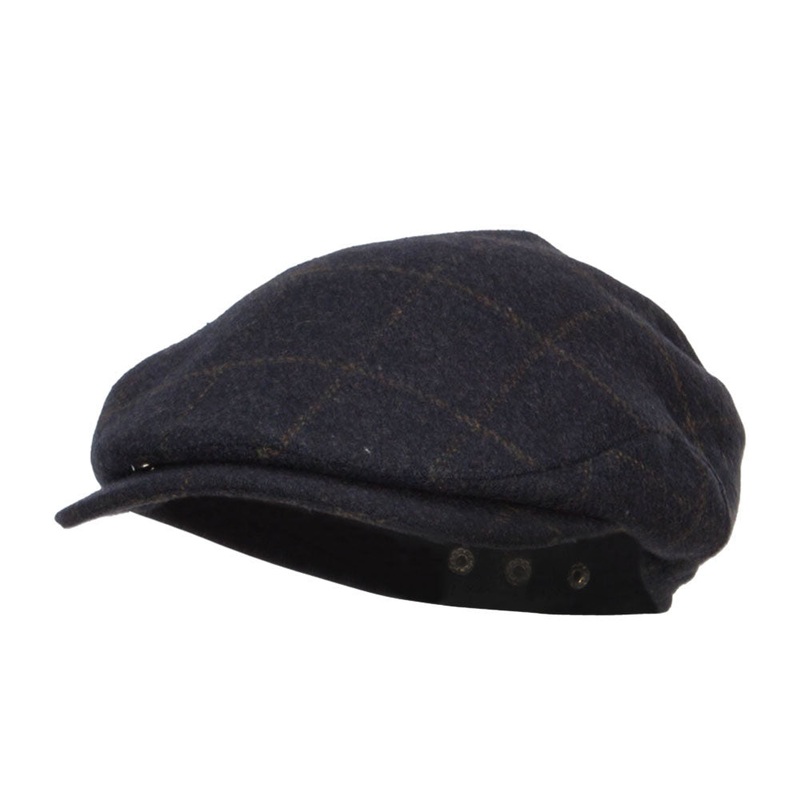 Men’s Plaid 2 Snap Front Ivy Cap Green One Size
