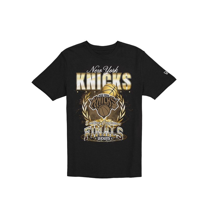 New York Knicks 2025 NBA Eastern Conference Finals Gold T-Shirt S