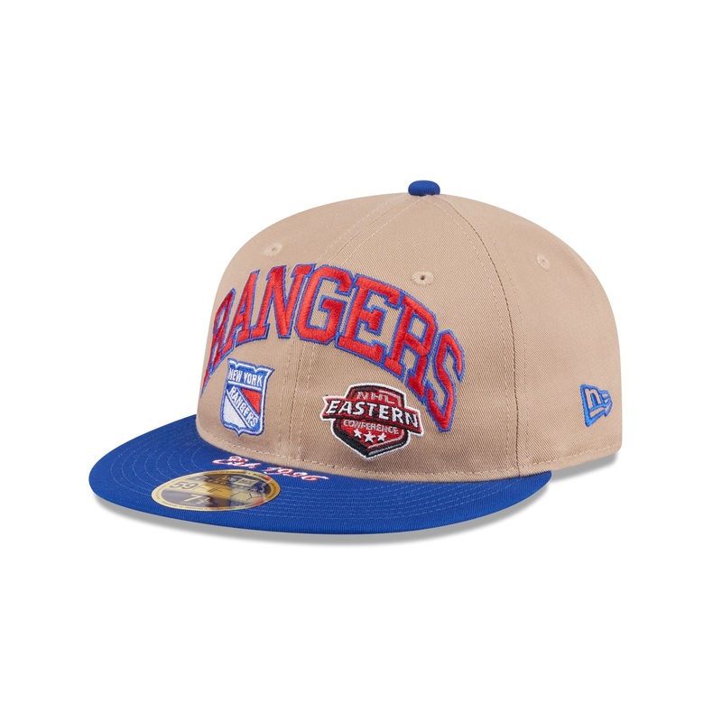 New York Rangers Camel Retro Crown 59FIFTY Fitted Hat 7
