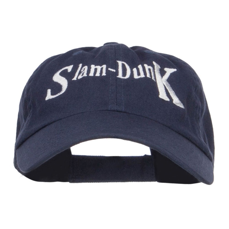 Slam Dunk Basketball Embroidered Low Profile Cap Navy One Size