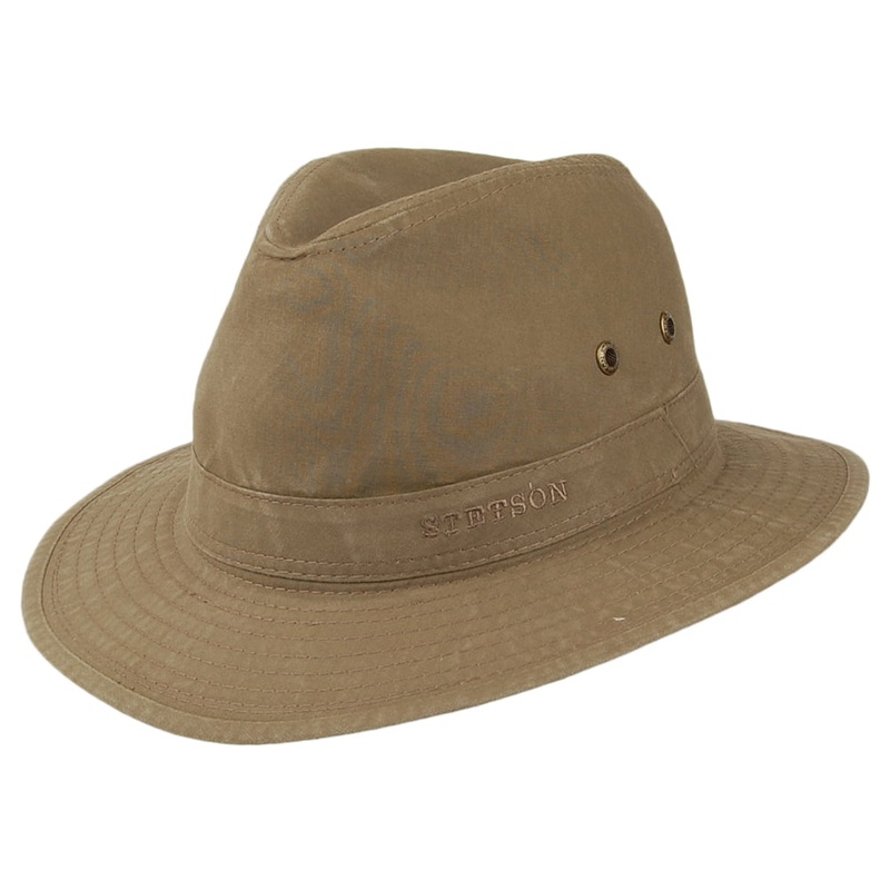 Stetson Hats Organic Cotton Crushable Safari Fedora Hat – Khaki S