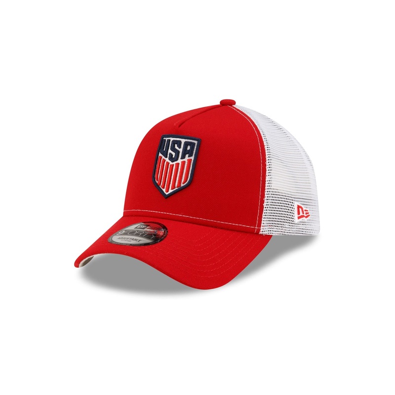 U.S. Soccer Men’s National Team Red 9FORTY A-Frame Trucker Hat One Size