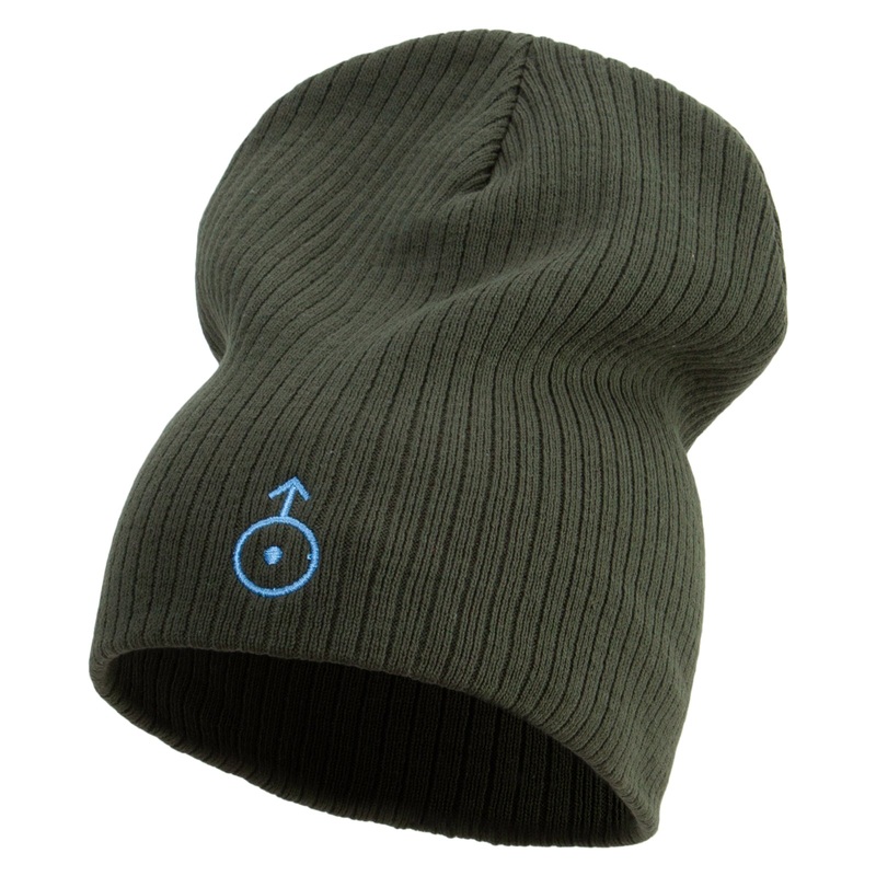 Uranus Embroidered Big Size Cotton Short Beanie Olive XL-3XL