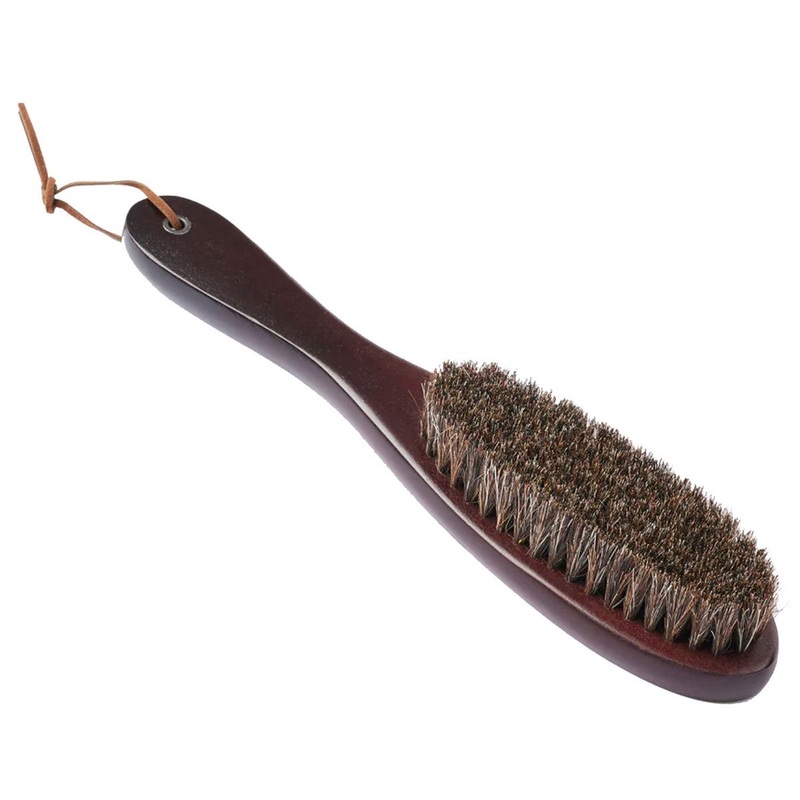 Wood and Horsehair Hat Brush BLACK ONE SIZE