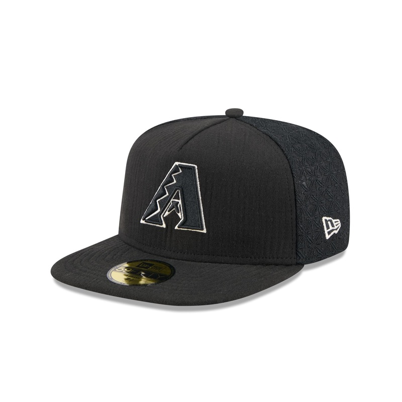 Arizona Diamondbacks Black Mesh 59FIFTY A-Frame Fitted Hat 7