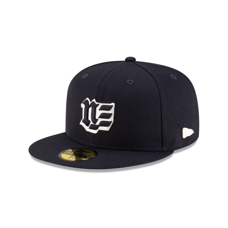 Blackletter Navy 59FIFTY Fitted Hat 7