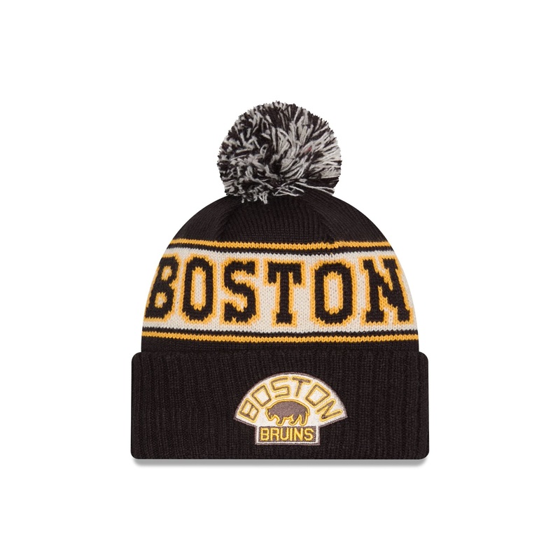 Boston Bruins Historic Retro Pom Knit Hat One Size