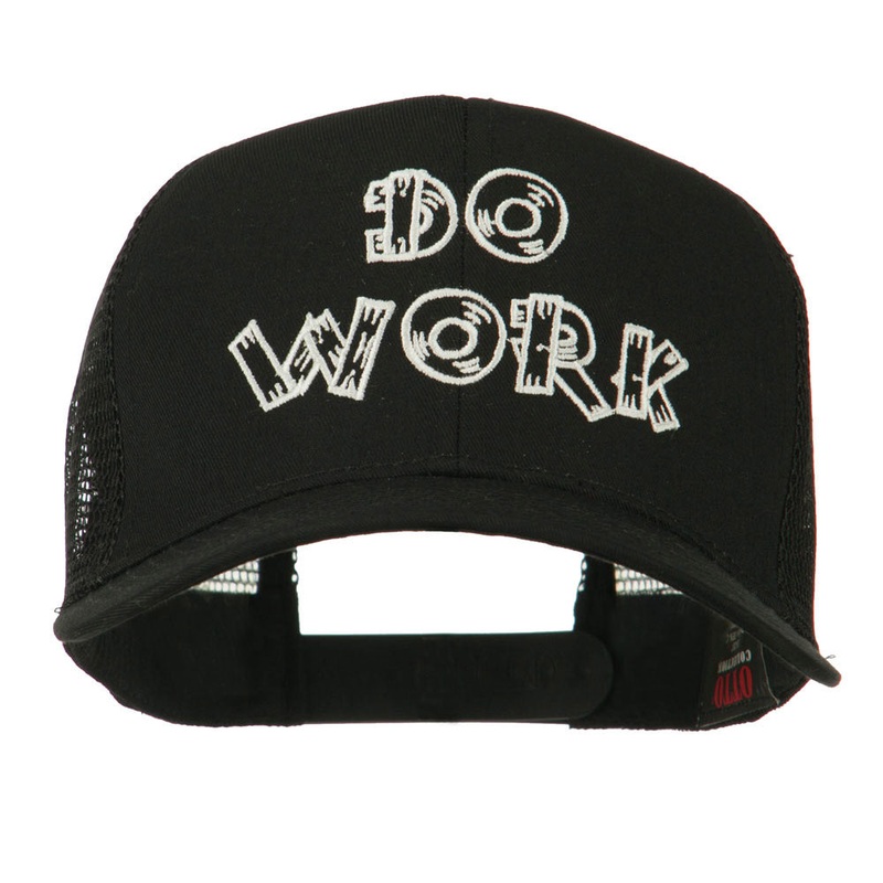 Do Work Embroidered Mesh Back Cap Black One Size