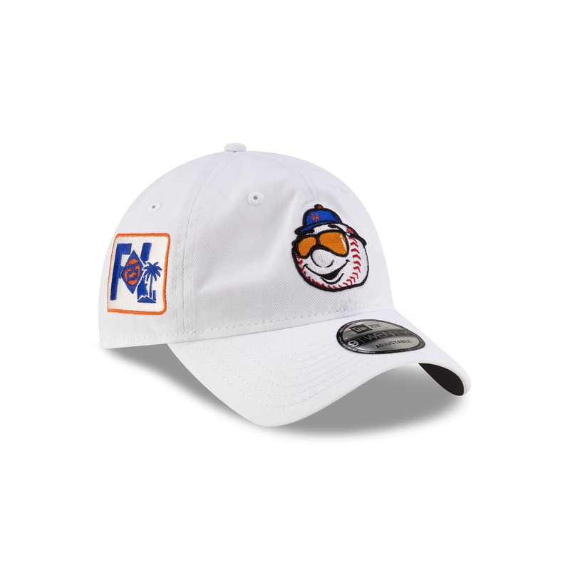 New York Mets Mr. Met White 9TWENTY Adjustable Hat One Size