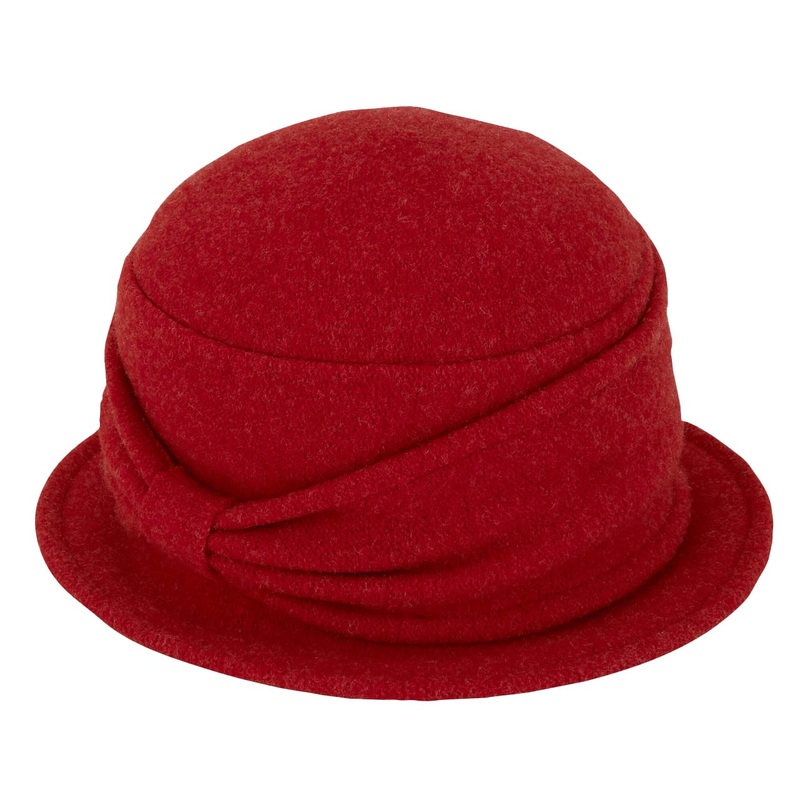 Pleated Soft Boiled Wool Beanie Hat – Adora Hats Red OS (58 cm)