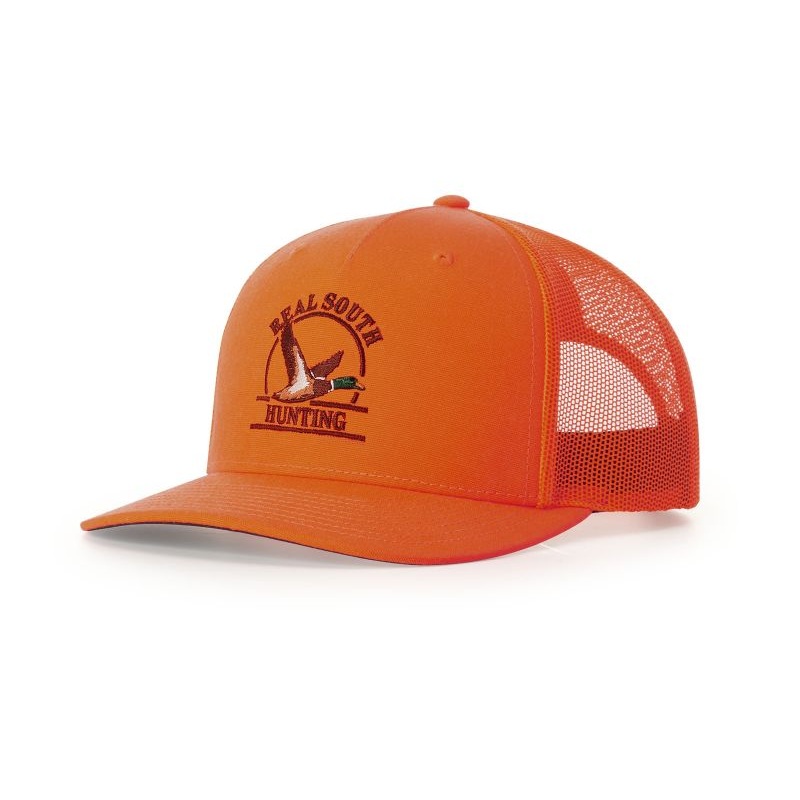 Richardson 882FP Blaze Orange Five Panel Trucker Hat Blaze Orange