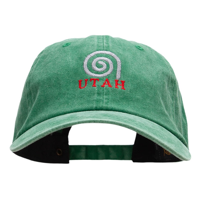 Utah Spiral Embroidered Unstructured Cotton Cap Kelly Green One Size