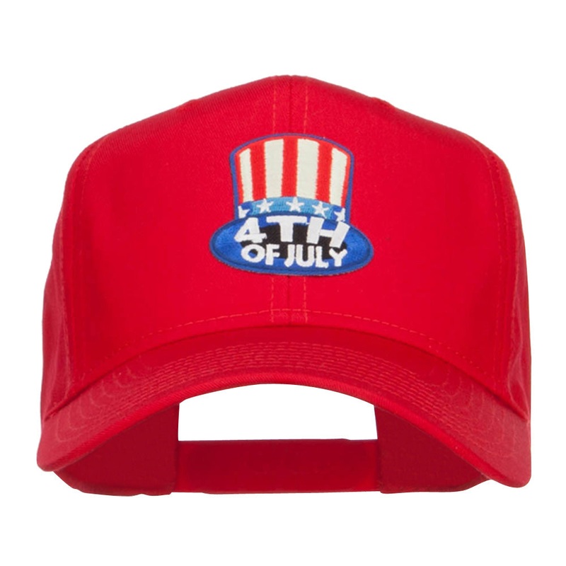 4th of July Top Hat Patched Cap Red One Size
