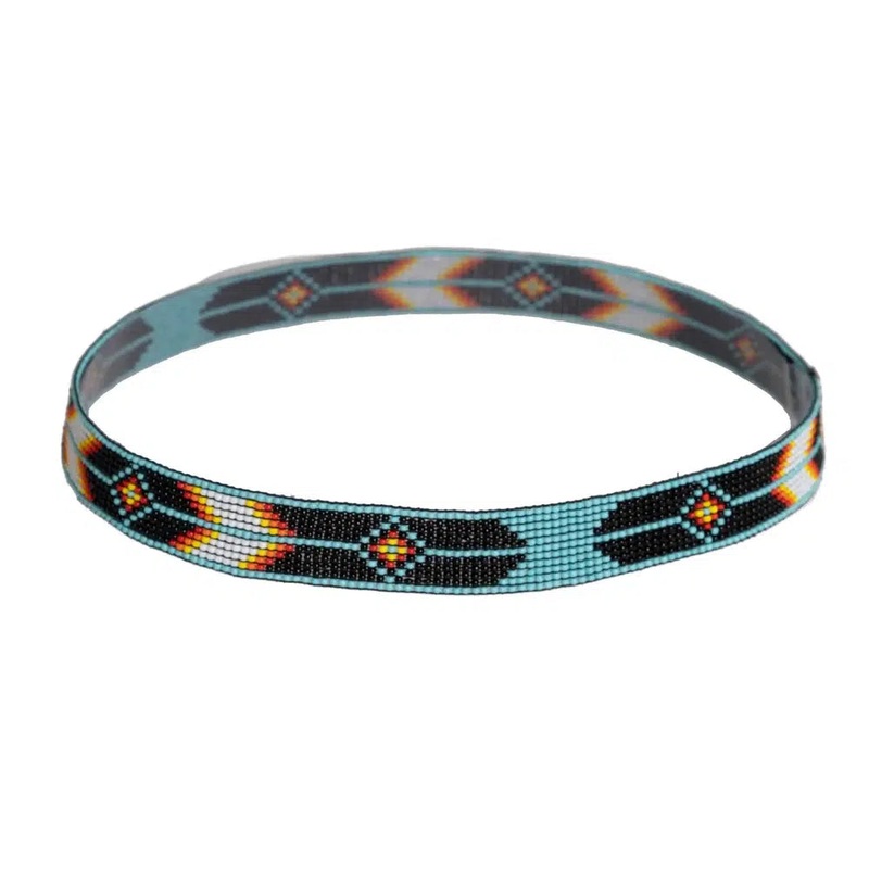 Arapaho | Turquoise Beaded Hat Band Turquoise