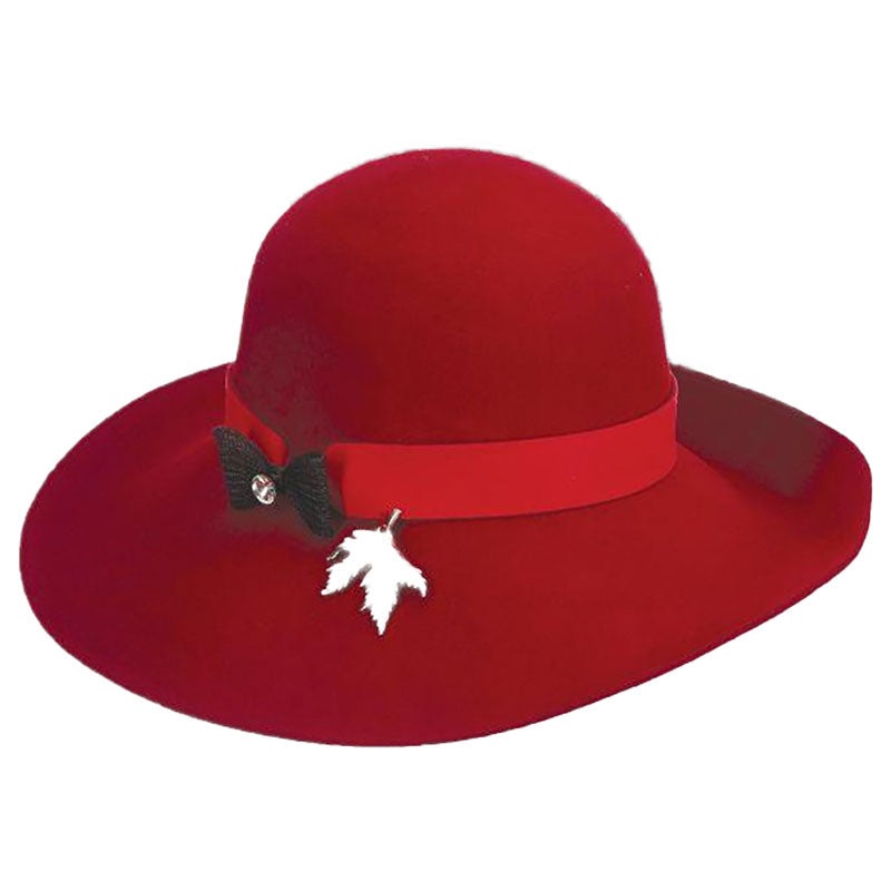 Autumn Leaf Cloche Felt Hat – John Callanan Handmade Hats Black Medium (57 cm)