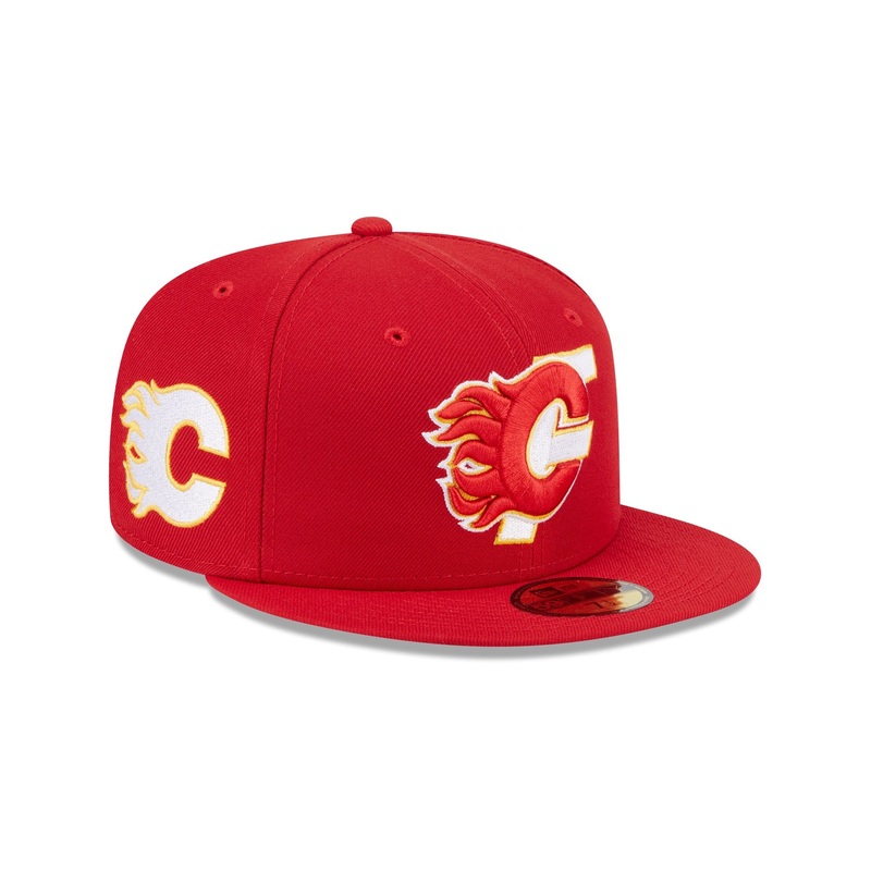 Calgary Flames Deceptor 59FIFTY Fitted Hat 7