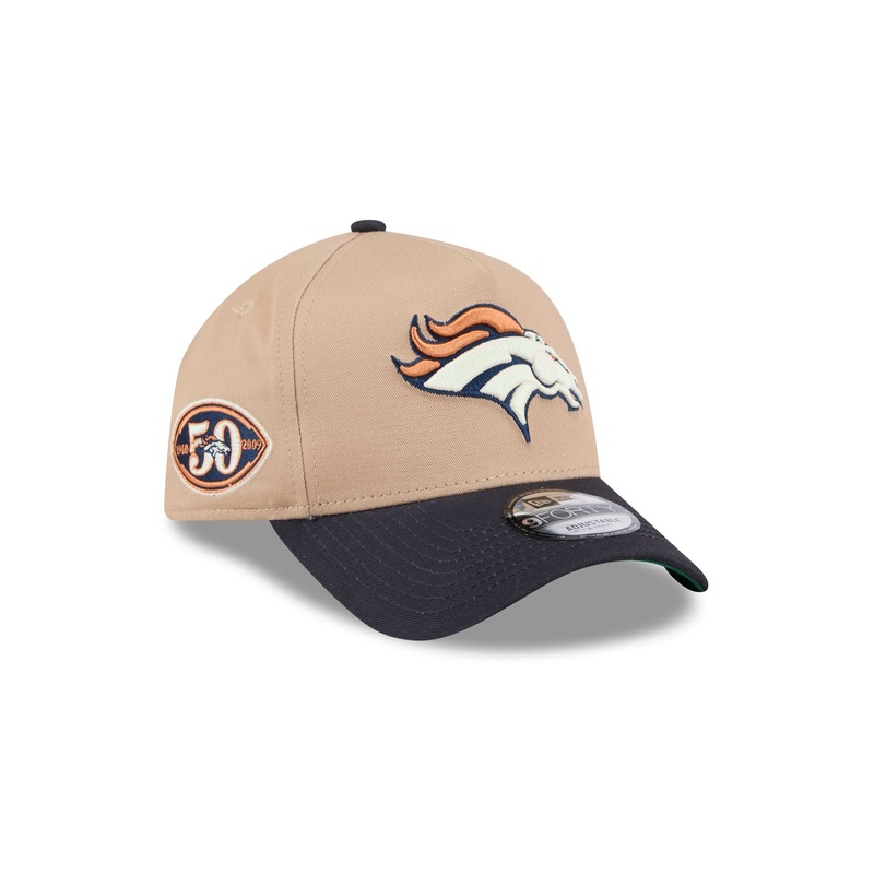 Denver Broncos Beige Khaki 9FORTY A-Frame Snapback Hat One Size