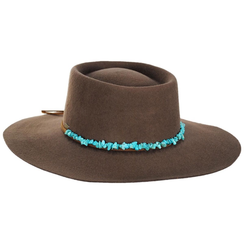 Lanna Wool Felt Gaucho Hat BLACK ONE SIZE FITS MOST