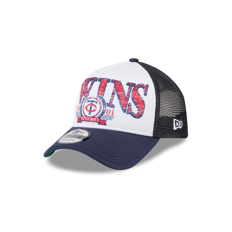 Minnesota Twins Distressed 9FORTY A-Frame Trucker Hat One Size