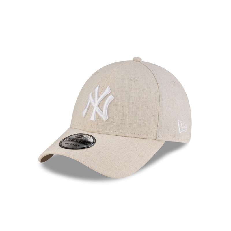 New York Yankees Linen Cream 9FORTY Adjustable Hat One Size