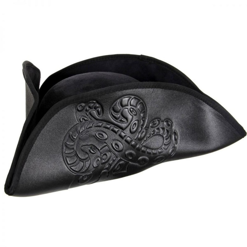 Octopus Pirate Hat BLACK ONE SIZE FITS MOST