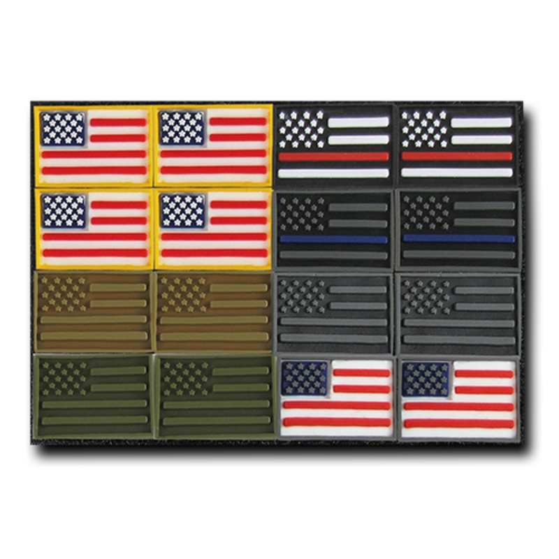 Rapid Dominance Tactical Micro Patches, US Flag, 16 pack – Rapdom T95 Pack A