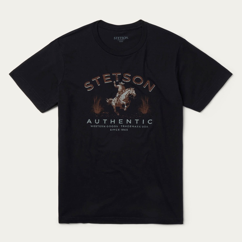 Stetson Authentic Graphic Tee Black S