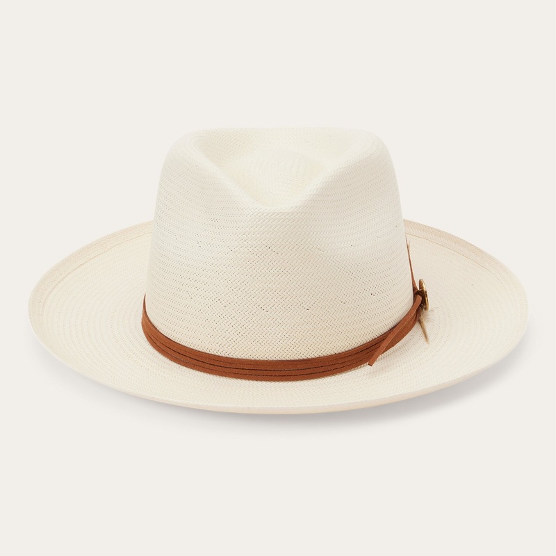 Tallahassee Shantung Straw Fedora Natural 6 3/4