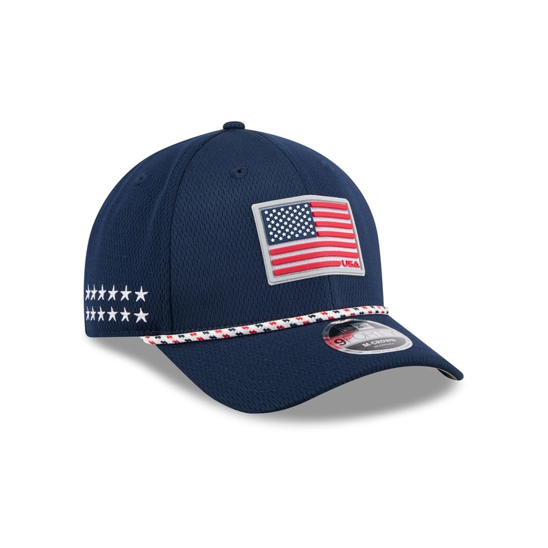 2025 Ryder Cup Team USA Flag 9FORTY M-Crown Snapback Hat One Size