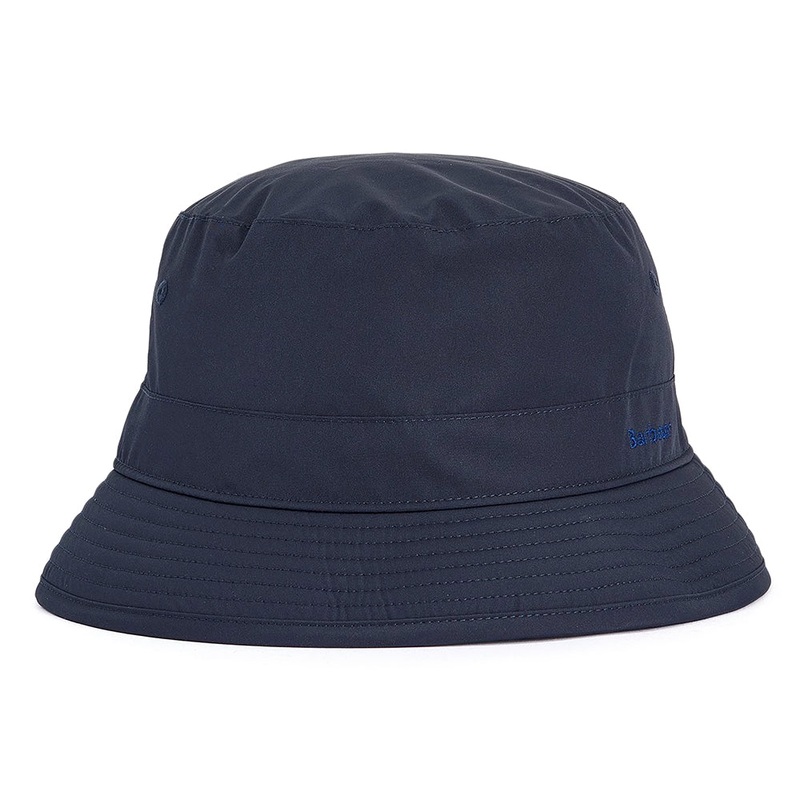 Barbour Hats Preston Showerproof Bucket Hat – Navy Blue S