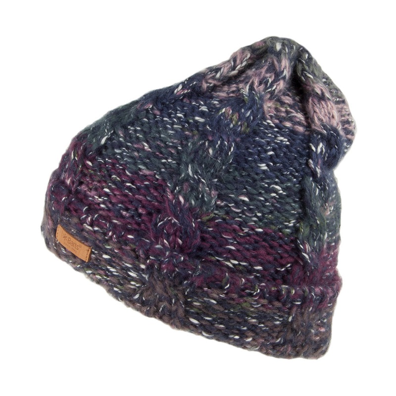 Barts Hats Rania Chunky Knit Beanie Hat – Navy-Mix 1-Size