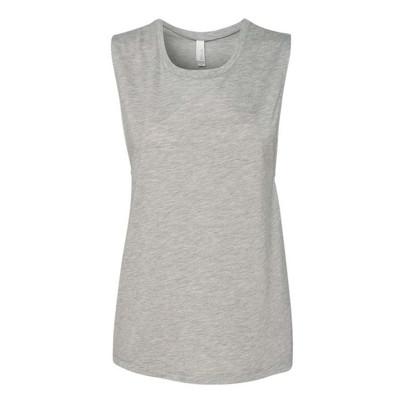 Bella + Canvas 8803 Women’s Flowy Scoop Muscle Tank – Athletic Heather Athletic Heather S