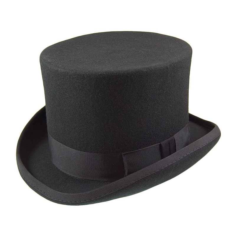 Christys Hats Wool Felt Top Hat – Black S