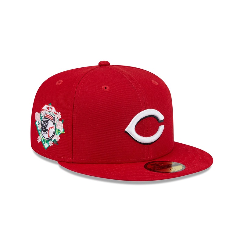 Cincinnati Reds Floral Undervisor 59FIFTY Fitted Hat 7
