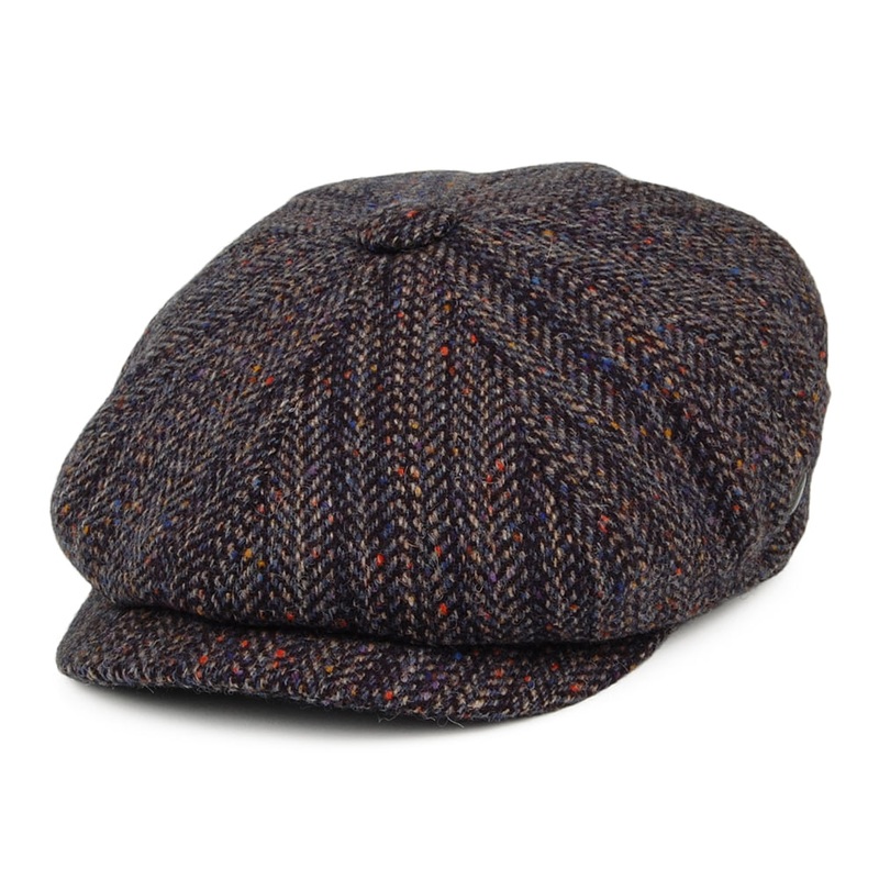 City Sport Donegal Tweed Deep Fit Shannon Newsboy Cap – Blue-Multi 55