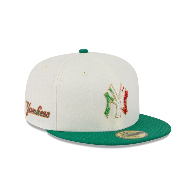 New York Yankees Beaded Linen 59FIFTY Fitted Hat 7